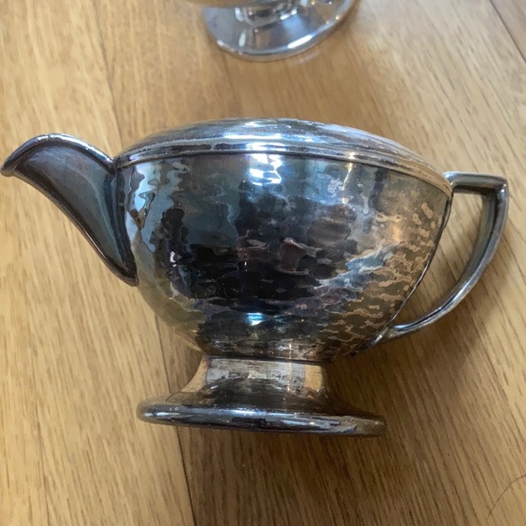 Vintage Silver Cream and Sugar Set - Picture 2 of 4